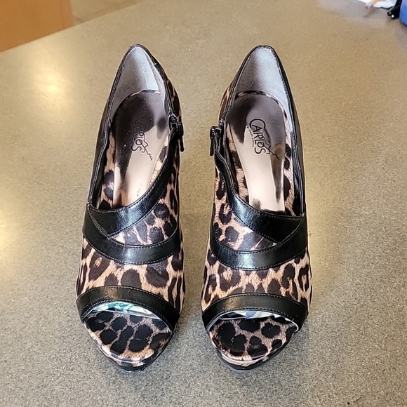 Carlos Santana Shoes - Beautiful Carlos faux patten leather, satin, leopard shoes 7 M